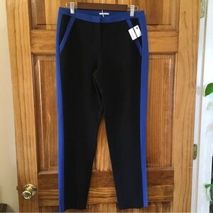 Halogen Women's Black Pants with Blue‎ Trim